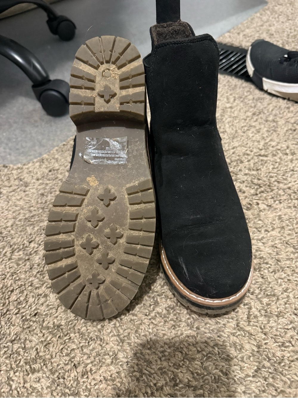 kenzie Black Suede Ankle Booties